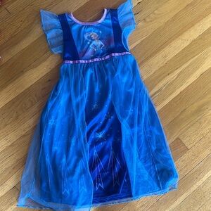 Blue Princess Dress with Character Print